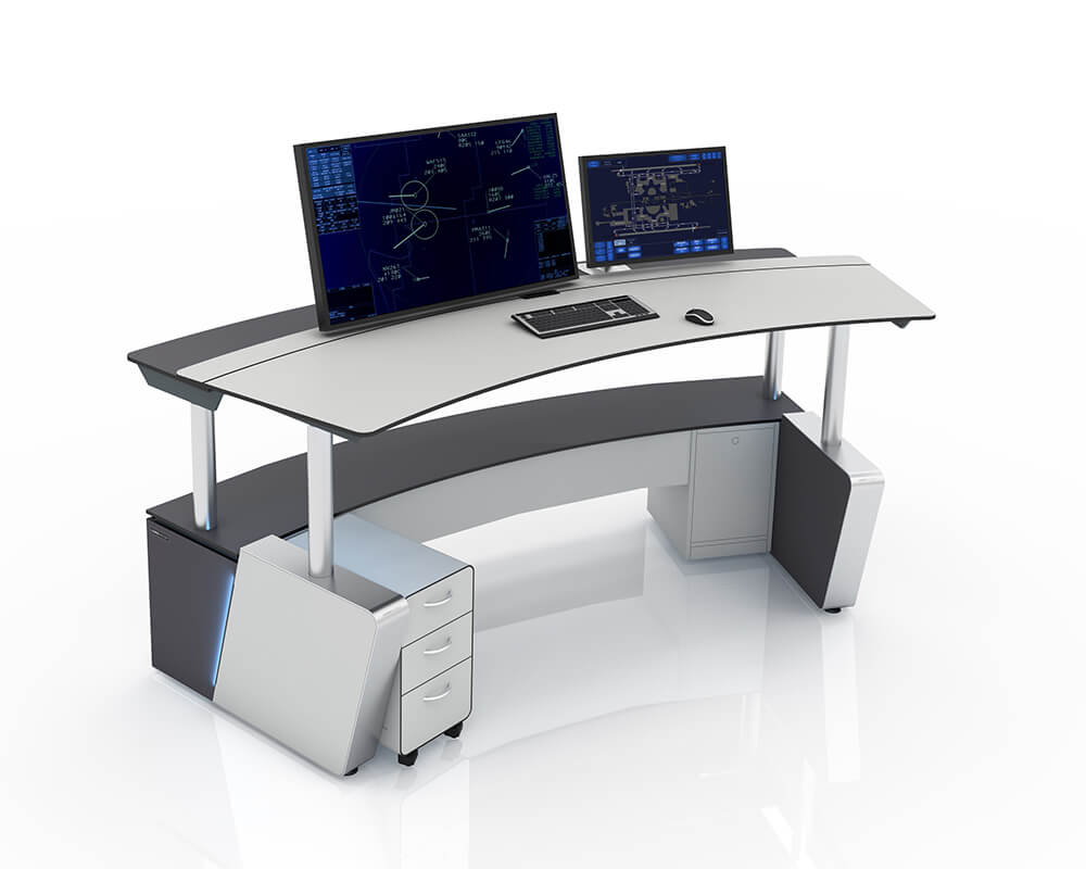 Aviation Console Desks | Control Room Furniture For Aerospace | Lund Halsey