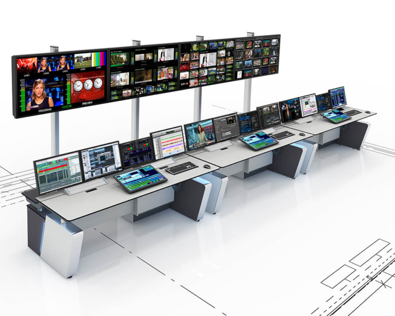 Control Room Furniture For TV Broadcast LundHalsey