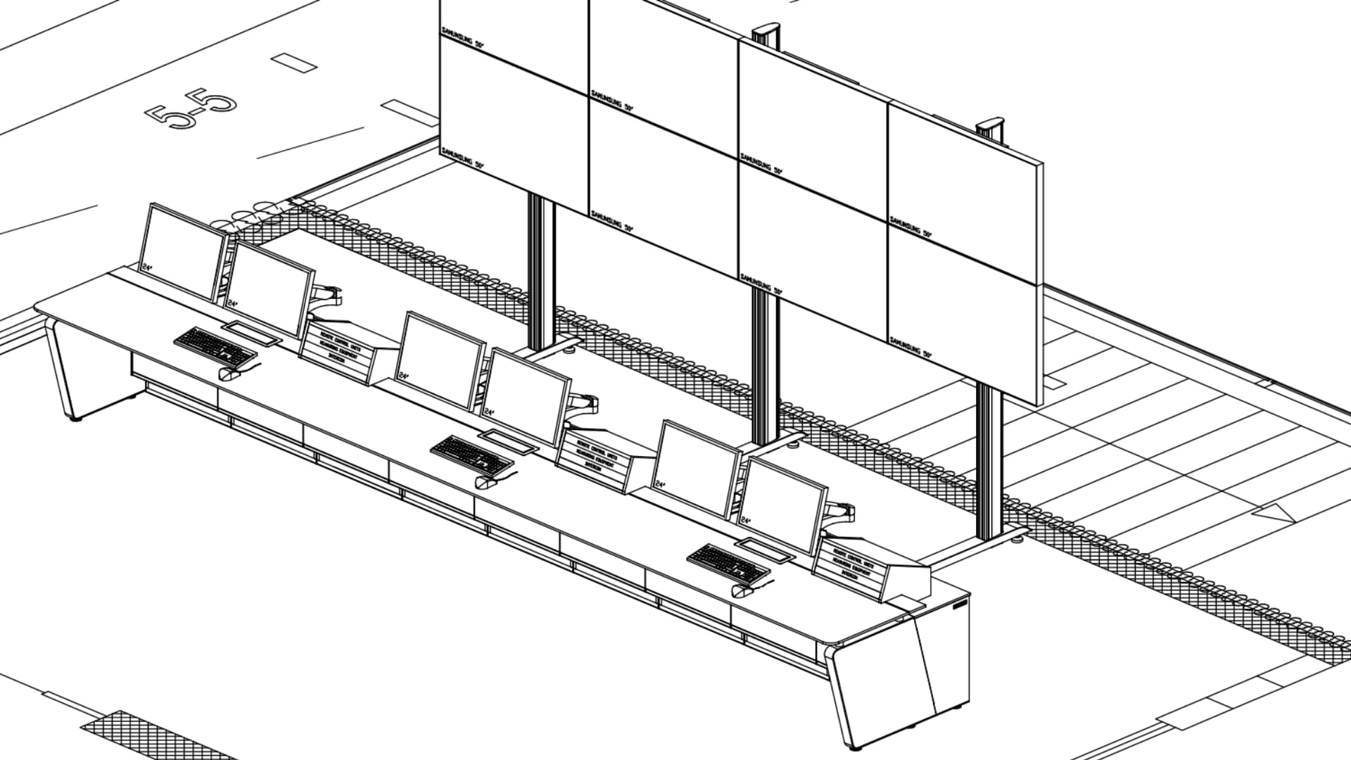 DAZN Broadcast Project Plan Drawings for broadcast room by Lund Halsey