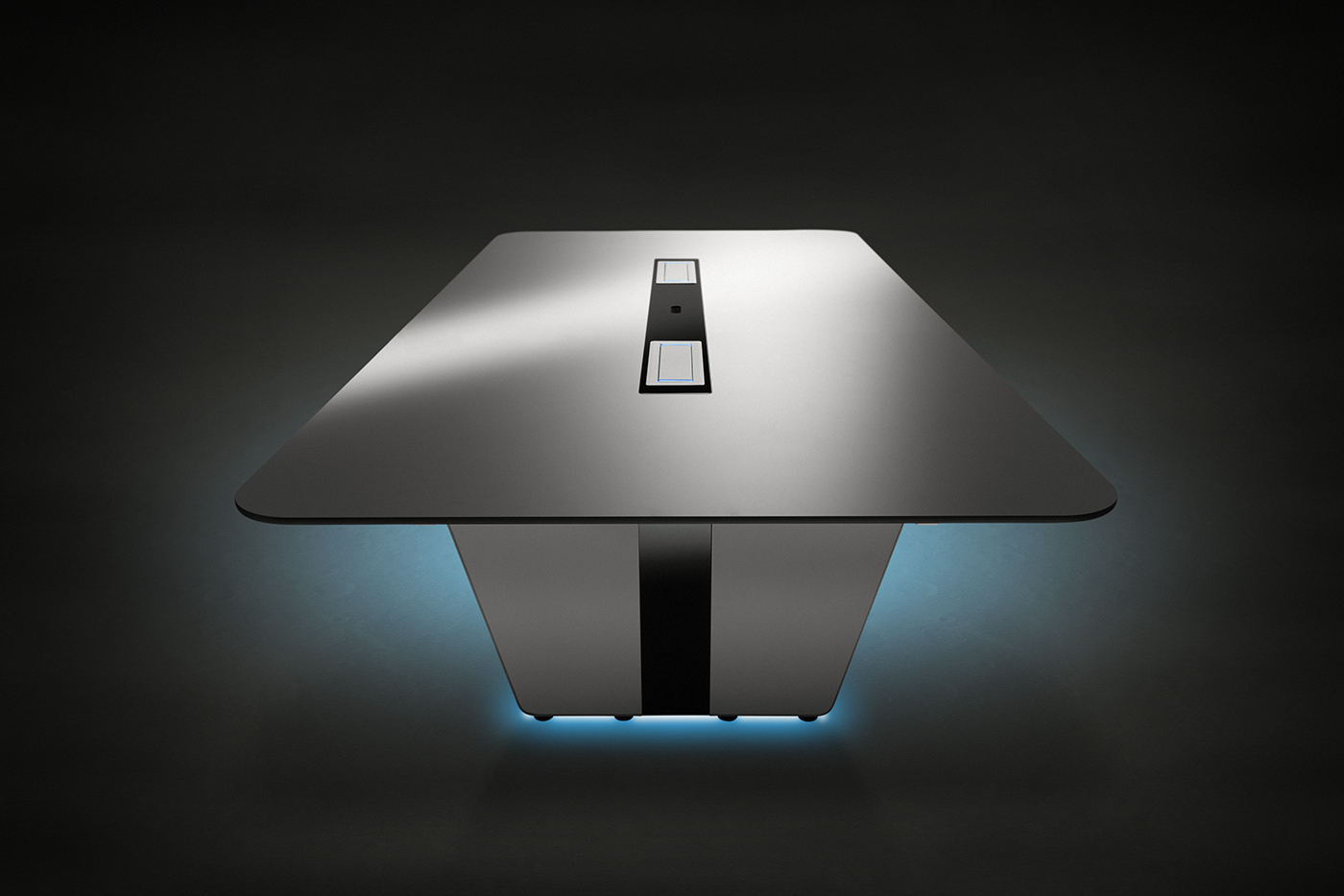LundHalsey Kontrol Meet command and conference table Kontrol Meet Side Elevation