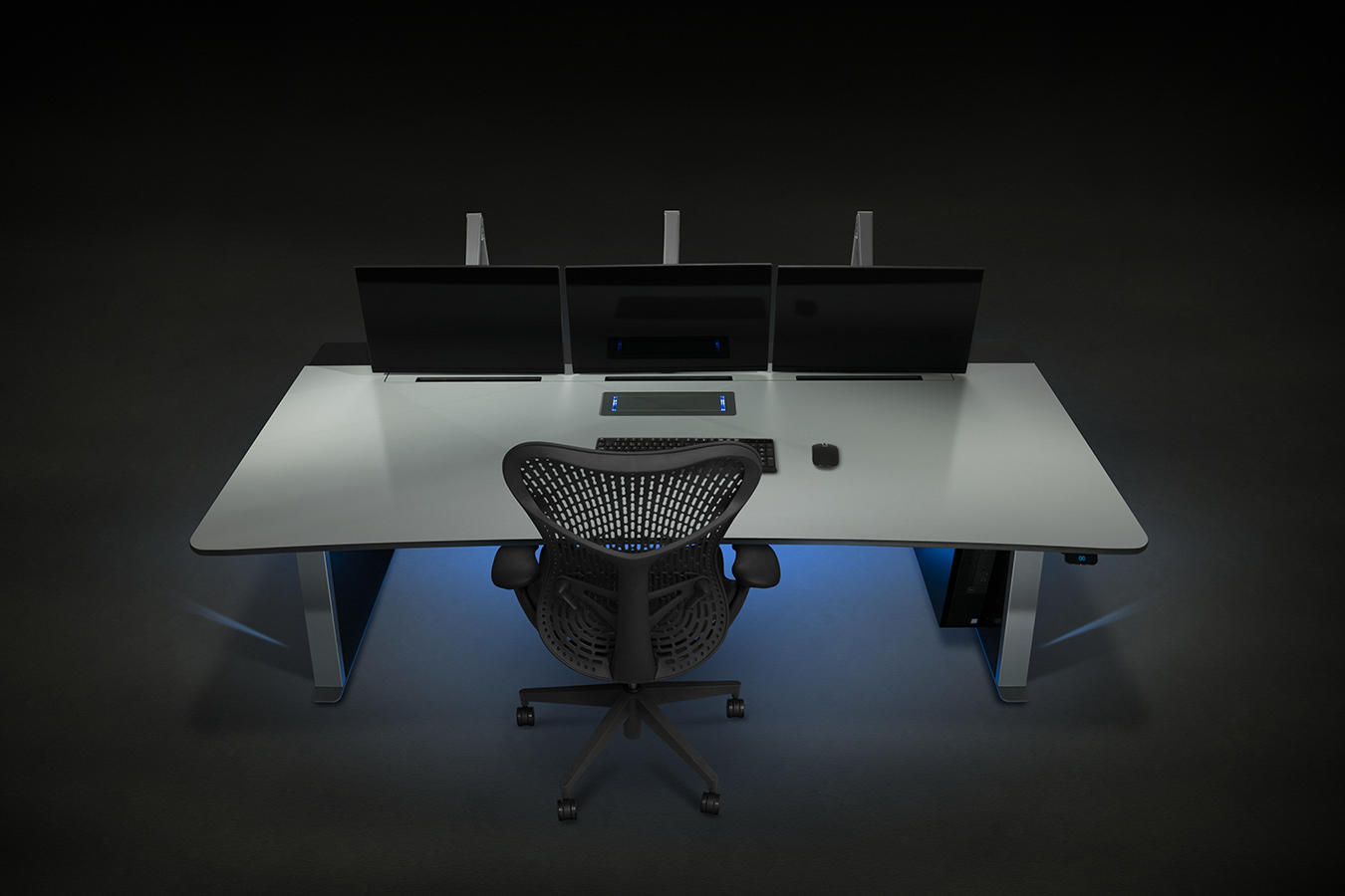 Visionline VL3 Wide Chair Dark Adjustable Control Room Desk