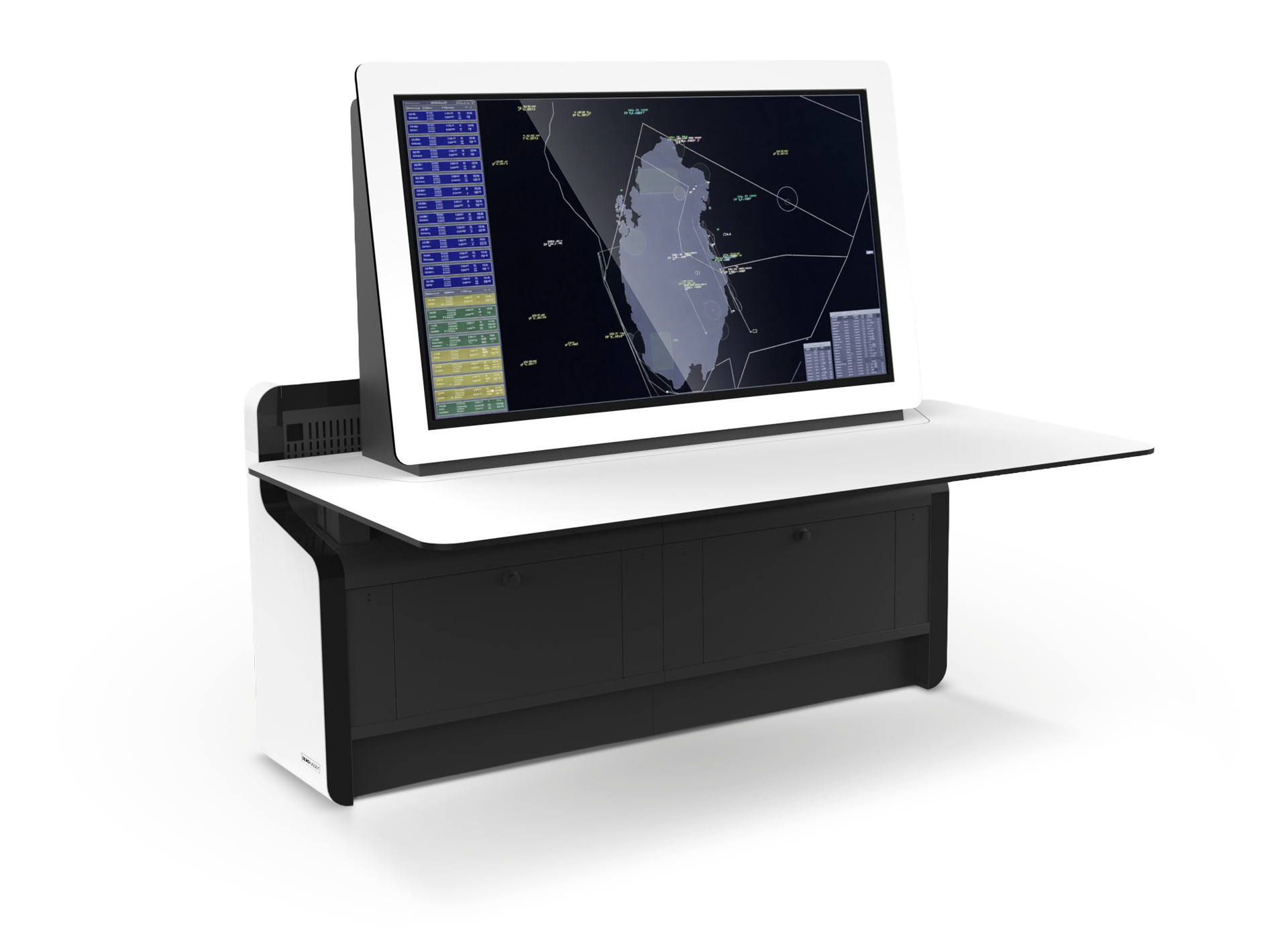 LundHalsey OPTIMA Command ATC radar console with 55-inch radar display Optima Command Console