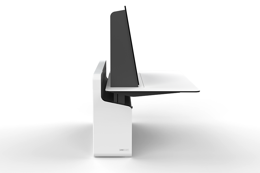 Side profile of the OPTIMA Command ATC radar console with 55-inch display Side profile of the OPTIMA Command ATC radar console with 55-inch display